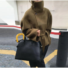 Woolen Double-Breasted Coat