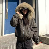 Velvet Fur Collar Jacket