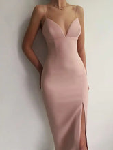 Spaghetti Strap V-Neck Dress