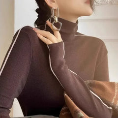 Slim Turtleneck Knit Sweater
