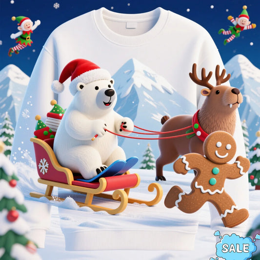 Gingerbread 3D Print Christmas Sweater