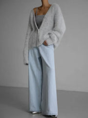 V-Neck Knit Cardigan