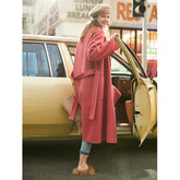 Minimalist Wool Coat with Belt