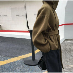 Woolen Double-Breasted Coat