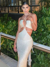 Lace Cutout Halter Bodycon Dress