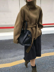 Woolen Double-Breasted Coat