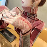 Contrast Color Long Sleeve Pullover