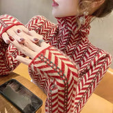 Turtleneck Slim Knit Sweater