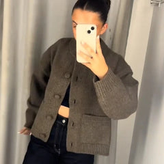 O-Neck Knit Cardigan