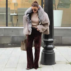 Fur Collar Woolen Coat