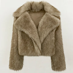 Gradient Faux Fur Jacket