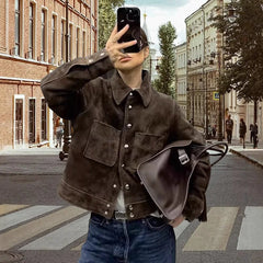 Lapel Single-Breasted Jacket