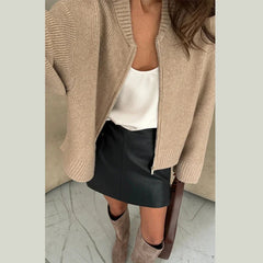 Vintage Pleated Knit Cardigan