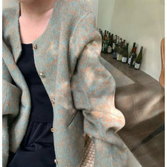 Short Woolen Round Neck Jacket