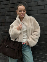 Faux Fur Oversized Zipper Jacket