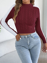 Striped Round Neck Knit Sweater