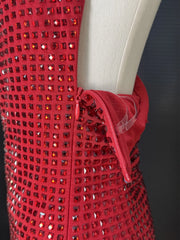 Black Rhinestone Mini Dress