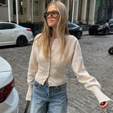 Women’s High Waist Single-Breasted Cardigan