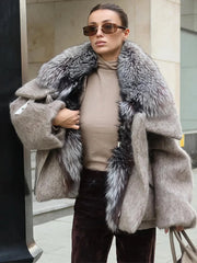 Fur Collar Woolen Coat