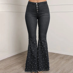 Studded Flared Jeans
