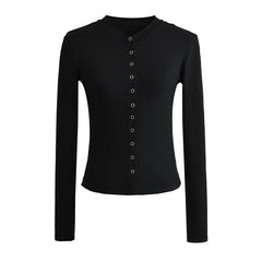 Yellow Knit Button Cardigan