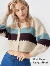 Plaid Short Knit Cardigan