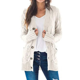 V Neck Knit Cardigan