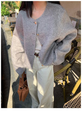 Short Woolen Round Neck Jacket