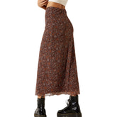 Floral High Waist Maxi Skirt