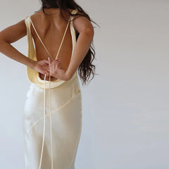 Satin Spaghetti Strap Slip Maxi Dress
