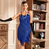 Gold Sequin V-Neck Cami Dress