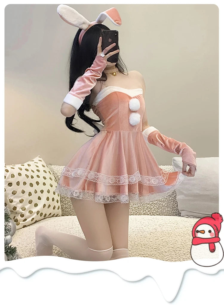 Rabbit Girl Christmas Cosplay Costume