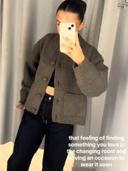 O-Neck Knit Cardigan