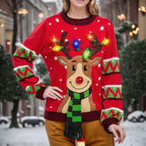 Vintage Christmas Crochet Knit Sweater