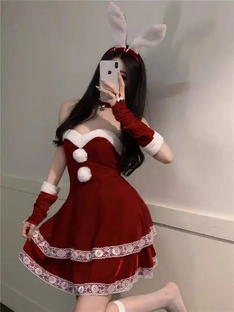 Strapless Christmas Mini Dress