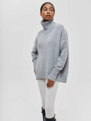 Oversized Turtleneck Knit Sweater