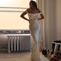 Satin Spaghetti Strap Slip Maxi Dress