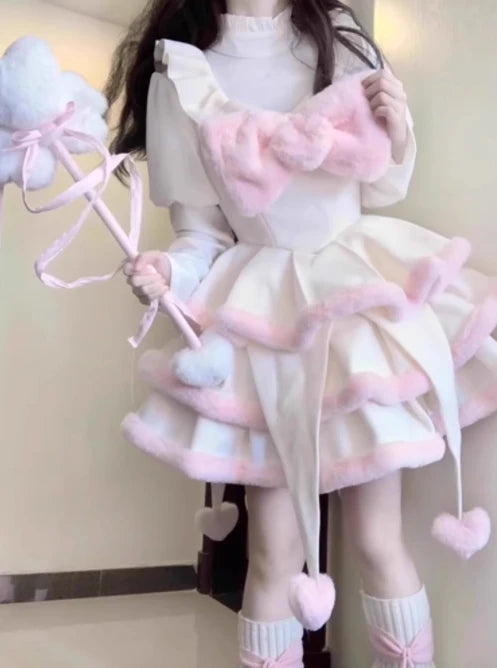 Lolita Christmas Bow Suspender Dress Set