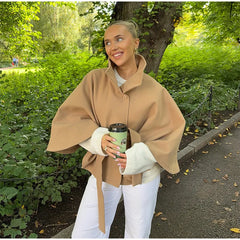 Woolen Double-Breasted Coat