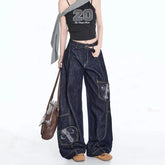 High Waist Patchwork Jeans