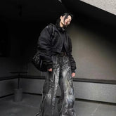 Tie-Dye Straight Jeans