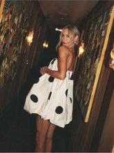Polka Dot Strapless Mini Dress