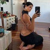 Backless Bandage Maxi Dress