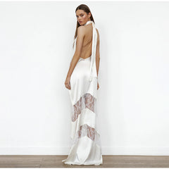 Lace See-Through Sling Maxi Dress