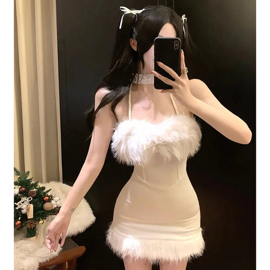 Velvet Bow Bodycon Christmas Dress