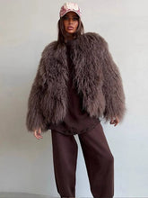 Green Fluffy Faux Fur Jacket