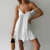 Spaghetti Strap Ruffle Mini Dress