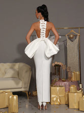 Bow Halter Bandage Maxi Dress