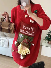 Vintage Christmas 3D Cartoon Sweater