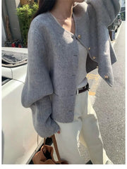 Short Woolen Round Neck Jacket